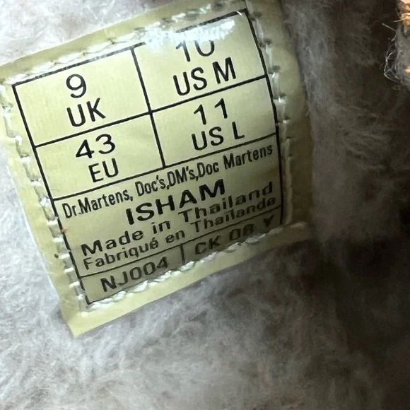 NEW Dr. Martens Isham Brown Shearling Suede Slingback Mules Unisex Size M10/W11 - Picture 8 of 8